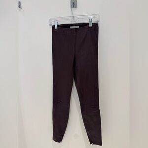 Vince Leather Leggings in Deep Brown